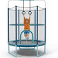 GYMAX 5FT Trampoline for Kids, ASTM Approved with Safety Net & Kitten Trapeze Rings, Indoor/Outdoor