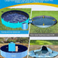 VISTOP Jumbo Foldable Dog Pool, Hard Plastic Shell Portable Swimming Pool for Dogs Cats and Kids Pet Puppy Bathing Tub Collapsible Kiddie Pool (77inch.D x 15.7inch.H, Blue)