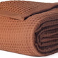 Salt Earth GOTS Certified 100% Organic Cotton Throw Blanket, 108"X90" Blankets & Throws for Bed, Throw Blanket for Couch,Modern & Cozy Blanket, All Season Waffle Blanket, Soft Blanket (Potting Soil)