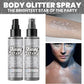 Glitter Spray for Hair and Body, Silver Body Glitter Spray, Quick-Drying and Waterproof Glitter Hairspray, Nozzles are not Easily clogged, Long-Lasting for Stage Makeup, 3.38 oz