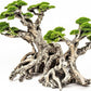 Novelsite Fish Tank Decor- Bonsai Trees with Faux Moss- Aquarium Rocks Aquascaping- Made of Sandstone, Goldfish Betta Fish Tank Decorations Hides Accessories