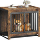 Dog Crate Furniture, Dog Crate End Table for Medium and Large Dogs,Wooden Cage Kennel Furniture Indoor, Modern Dog Crate with Multi-Purpose Removable Tray, Double-Doors Dog Furniture
