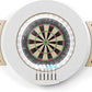 Dart Board Cabinet Set with LED Light; Bristle Dartboard, Built in LED Light, Darts and Chalkboards