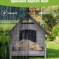 GUTINNEEN Dog House Outdoor Weatherproof with Porch, Puppy Shelter Indoor with Anti-Bite Design, PVC Curtain, Asphalt Roof, Elevated Waterproof Base, for Small to Medium Dogs - Grey