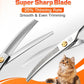 Fenice Peak 6'' Small Curved Thinneing Scissors Lightweight Dog Cat Grooming Scissors with Safety Round Tip JP440C Stainless Steel
