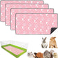4 Pack Guinea Pig Bedding - Washable Guinea Pig Liners for Midwest Cage, Waterproof Reusable Pee Pads Super Absorbent Mats for Small Animals Pet Rabbit Bunny Hamster Rat (Pink, 48 x 24 Inch)