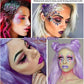 Go Ho Mermaid Purple Face Body Glitter Gel,Mardi Gras Outfit for Women Kids,Holographic Mermaid Chunky Sequins Glitters for Eye Lip Hair Nails,Festival Rave Accessories,52g