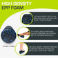 ProsourceFit High Density Foam Rollers 12 - Inches long, Firm Full Body Athletic Massage Tool for Back Stretching, Yoga, Pilates, Post Workout Muscle Recuperation, Black
