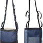 Heavy-Duty Horse Feed Bags - with Adjustable Strap, Comfort Neck & Nose Pads, and Double Waterproof Bottom Mesh (2-Pack) (Blue+Blue)