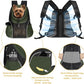 WOYYHO Pet Dog Carrier Backpack Small Dog Front Backpack Ventilated Mesh Dog Travel Back Pack with Safety Belt for Travel Hiking Cycling Outdoor Adventures (Size L: 10-14 lbs, Army Green)