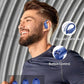 PocBuds Bluetooth Headphones Wireless Earbuds 80hrs Playtime Wireless Charging Case Digital Display Sports Ear Buds with Earhook Deep Bass IPX7 Waterproof Over-Ear Earphones for TV Phone Laptop Navy