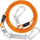 Jenico Dog Tie Out Cable, 10-150FT Runner Cable with Swivel Hook and Shock Spring, Yard & Camping Dog Leash Tether for Small to Medium Pets Up to 500 LBS