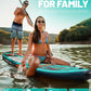Bigfly 11'6×35" Super Wide Inflatable Stand Up Paddle Board, Ultra Stable Wide SUP for 2+1 People/Family/Big Size, 100L Backpack, All-Round Sup Board, US Big Fin