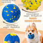 Dog Tennis Balls for Aggressive Chewers, Indestructible Durable Bouncy Interactive Toy for Dogs Fetch Game Lightweight Floating Outdoor Training(Yellow+Blue Mixed Large)