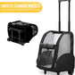 KOPEKS Deluxe Backpack Pet Travel Carrier with Double Wheels for Pets up to 10 Pounds - Black - Approved by Most Airlines