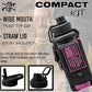 Iron Infidel Battle Bottle - 32 Oz Insulated Water Bottle with Straw Lid & Chug Cap, Stainless Steel Metal Flask Includes Rugged, Removable Sleeve for Keys, Wallet, & Phone (Black/Pink 1 Liter)