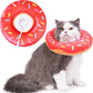Cat Cone Collar Soft, Cat Recovery Collar for Wound Healing Cute Cat Donut Adjustable Cat Cones to Stop Licking Comfortable Lightweight Neck Elizabethan Collars for Cats Kittens After Surgery