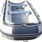 Newport 12ft 6in Catalina Inflatable Dinghy Boat Transom Sport Tender - 6 Person - 20 Horsepower USCG Rated, White/Gray