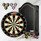 All-in-One Dartgame Center with Self-Healing Sisal/Double-Sided Dartboard & Multifunctional Cabinet 6 Steeltip Darts and Mounting Kit Included
