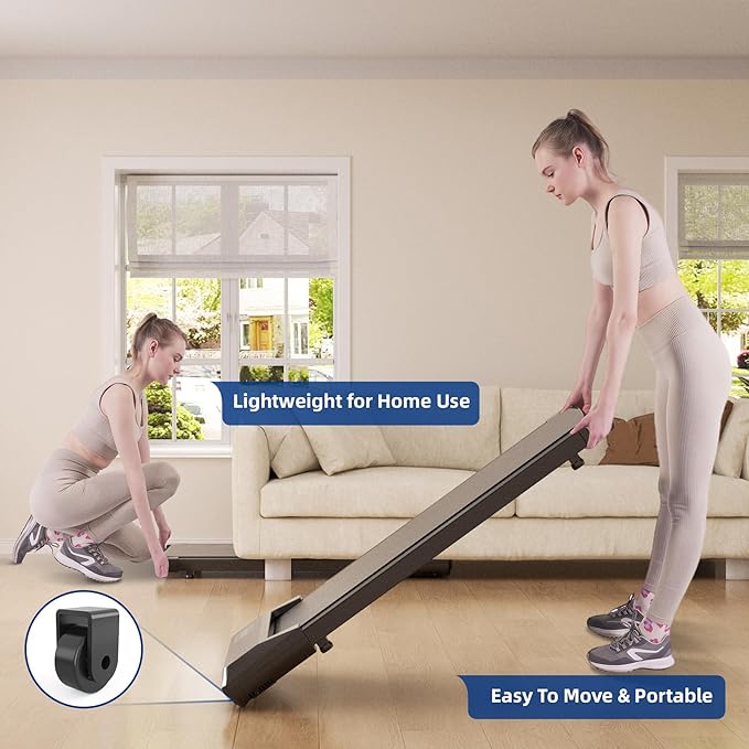 SupeRun Walking Pad, Under Desk Treadmill, 3 in 1 Portable Treadmill with Remote Control LED Display, 2.5 HP Quiet Walking Jogging Machine for Office Home Use, 300 Lbs Capacity