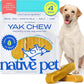 Native Pet Yak Cheese Himalayan Dog Chews - Long Lasting Dental Sticks for Large Breeds – 100% All Natural Himalayan Yak Chews for Large Dogs – Cheese Bone for Aggressive Chewers - 10 Per Pack