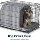 Orthopedic Dog Bed House - Dog House Indoor with Egg-Crate Foam - Tent Bed with Waterproof Lining & Nonskid Bottom, Ideal for Small Breeds & Fits 24-Inch Crate - 23"x16", Charcoal