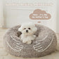 WNPETHOME Calming Dog Bed Cat Bed Donut, Faux Fur Pet Bed Self-Warming Donut Cuddler, Comfortable Round Plush Dog Beds (30 x 30 x 10 Inch, Light Coffee)