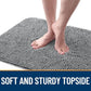 OLANLY Dog Door Mat Set 4-Piece 47x24, Absorbs Moisture and Dirt, Absorbent Non-Slip Washable Doormat, Quick Dry Chenille Mud Mat for Dogs, Entry Indoor Entryway Carpet for Inside Floor, Grey
