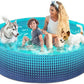 Jasonwell Foldable Dog Kiddie Pool - Hard Plastic Kids Paddling Pool Toddler Baby Swimming Pools for Backyard Collapsible Whelping Box Pet Doggie Cats Wading Pools Bathtub for Puppy Large Dogs 79In