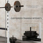 Soozier Squat Rack with Pull-Up Bar, Adjustable Power Rack with Barbell Bar, Multi-Functional Bench Press Rack for Home Gym Strength Training
