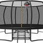 10 12 14 15 16FT Outdoor Trampolines for Kids and Adults, Pumpkin Trampoline with Curved Poles, Recreational Trampoline with Basketball Hoop and Safety Enclosure Net for Kids and Adults