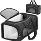 ‌Petsfit Airline Approved Pet Carrier for Small Cats, 16.5x8.6x11 TSA Approved Carrier, with Removable Dual-Sided Padding (2-Way Placement) - Fits Under Most Airplane Seats, Escape Proof (Black)
