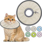 Lightweight Cat Cone Collar Soft, Soft Comfortable Cat Recovery Collar After Surgery, Elizabethan E Collar for Cats, Cone for Cats to Stop Licking (Khaki, Small)
