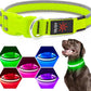 LED Dog Collar, Light Up Dog Collar USB Rechargeable, Brightest Dog Lights for Night Walking, Adjustable Dog Collar Light for Dog Safety(Medium, Neon Green)