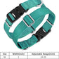 Mikivery Nylon Dog Collar with Quick Release Buckle Soft Adjustable Sturdy for Small Medium Large Dogs Teal,M