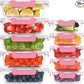 10 Pack Glass Food Storage Containers, Meal Prep Containers with Lids, Airtight Glass Lunch Boxes, Freezer, Oven, and Microwave Safe, Pink
