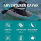 Inflatable Kayak 2 Person Adult - BEYOND MARINA Tandem Kayak with Drop Stitch Floor, Touring Kayak with Aluminum Paddles, Seats, Footrests, Pump, Fins, Adventurer 12.5ft