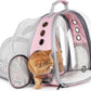 Lollimeow Cat Carrier Backpack, Bubble Expandable Backpack Carrier, Pets and Small Dogs,Airline-Approved, Designed for Travel, Hiking, Walking & Outdoor Use (Back Expandable-Pink)