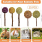 Fhiny Rabbit Chew Toys, 15 PCS Natural Bunny Lollipop Chew Sticks Handmade Guinea Pig Molar Treats for Teeth Small Animals Snacks for Guinea Pig Bunny Chinchilla Hamster Gerbil Teeth Care