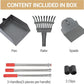 Heeyoo Dog Pooper Scooper, Dog Poop Tray and Rake Set, Pet Waste Removal Scoop with Long Adjustable Sectional Stainless Handles