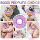Cat Cone Collar Soft, Cute Cat Donut Collar After Surgery, Adjustable Kitten Recovery Cones to Stop Licking, Lightweight Neck Elizabethan Collars for Cats Kittens (Purple, Medium)