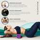 Oceanfoam Tidal Roller - Purple, Gold & Natural Marbled - Muscle Massage Foam Roller for Back Pain & Stretching - Firm & Ergonomic Wide Wave Textured - Yoga, Athletics, Wellness - Full Size, 20" x 5"