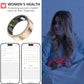 Thin Smart Ring for Fitness & Health Tracking -Pedometer,Sleep/Heart Rate/Blood Oxygen Monitor, Gesture Control / 5ATM Waterproof -No APP Subscription Compatible with Android& iOS (Rose Gold, 10)