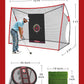 10x7ft Heavy Duty Golf Practice Net with Mat, Target Cloth, 8 Tees, 6 Balls, Carry Bag, Golf Training Net for Backyard Driving Chipping Indoor Outdoor