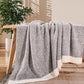 NEXHOME PRO Super Soft Throw Blankets for Couch, Reversible Warm Blankets Cozy Knit Blanket for Women, Fuzzy Plush Lightweight Throws for Sofa, Bed, Picnic, Taupe Grey, 50 x 60 inches