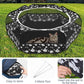 Pawaboo Small Animals Playpen, Waterproof Small Pet Cage Tent with Zippered Cover, Portable Outdoor Yard Fence with 3 Metal Rod for Chick/Kitten/Puppy/Guinea Pig/Rabbits/Hamster/Chinchillas, Magnolia