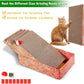 Cat Scrather Box with 4 pcs Large Scratching Cardboard and Toy Ball, Catnip, 4 in 1 Large Refillable & Reversible Cat Scratcher Pad, Cardboard Cat Bed for Big Medium Small Lazy Kitty