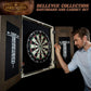Barrington Dartboard Multiple Styles Pre-Assembled Wood Dartboard Cabinet Collection with 18” Bristle Dartboard & Steel Tip Dart Set, Perfect for Cricket Games