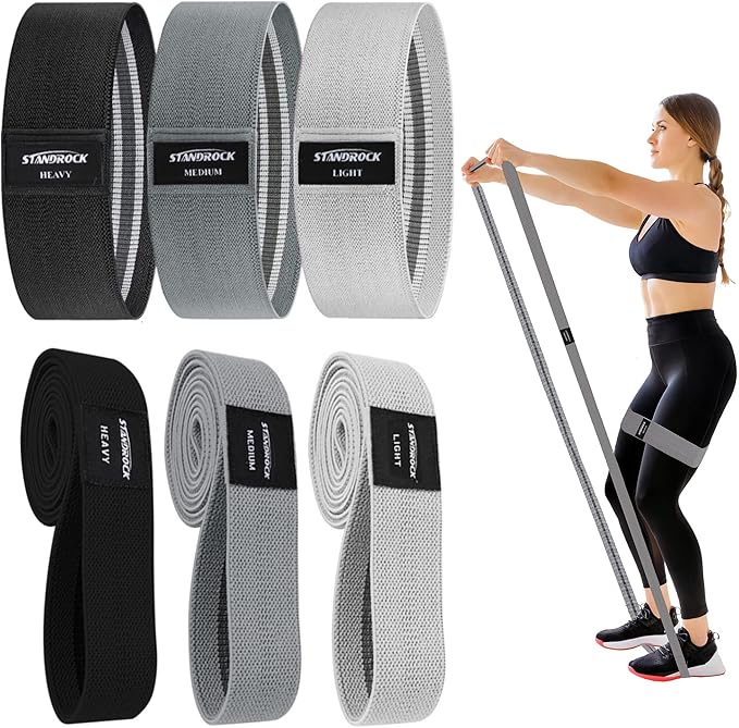 Fabric Resistance Bands for Working Out, 3 and 4 Levels Booty Bands Long Resistance Bands for Women and Men | Elastic Bands for Exercise Bands Resistance Workout Bands Resistance