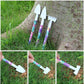 Garden Tools Set, 11 Pieces Gardening Gifts with Purple Floral Print, Ergonomic Handle, Trowel, Rake, Shovels, Pruner, Shears, Sprayer, Gloves, Garden Hand Tools with Carrying Case